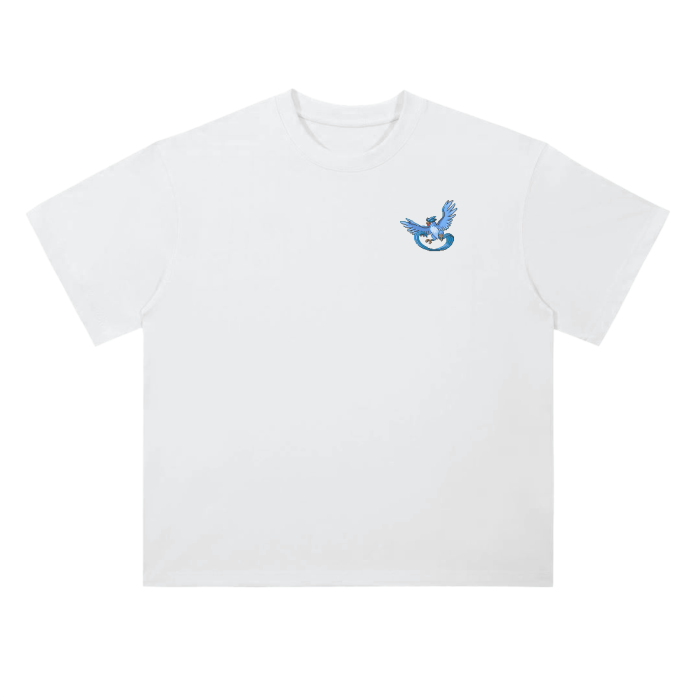 Articuno pixel art Pokemon T-Shirt with Backprint
