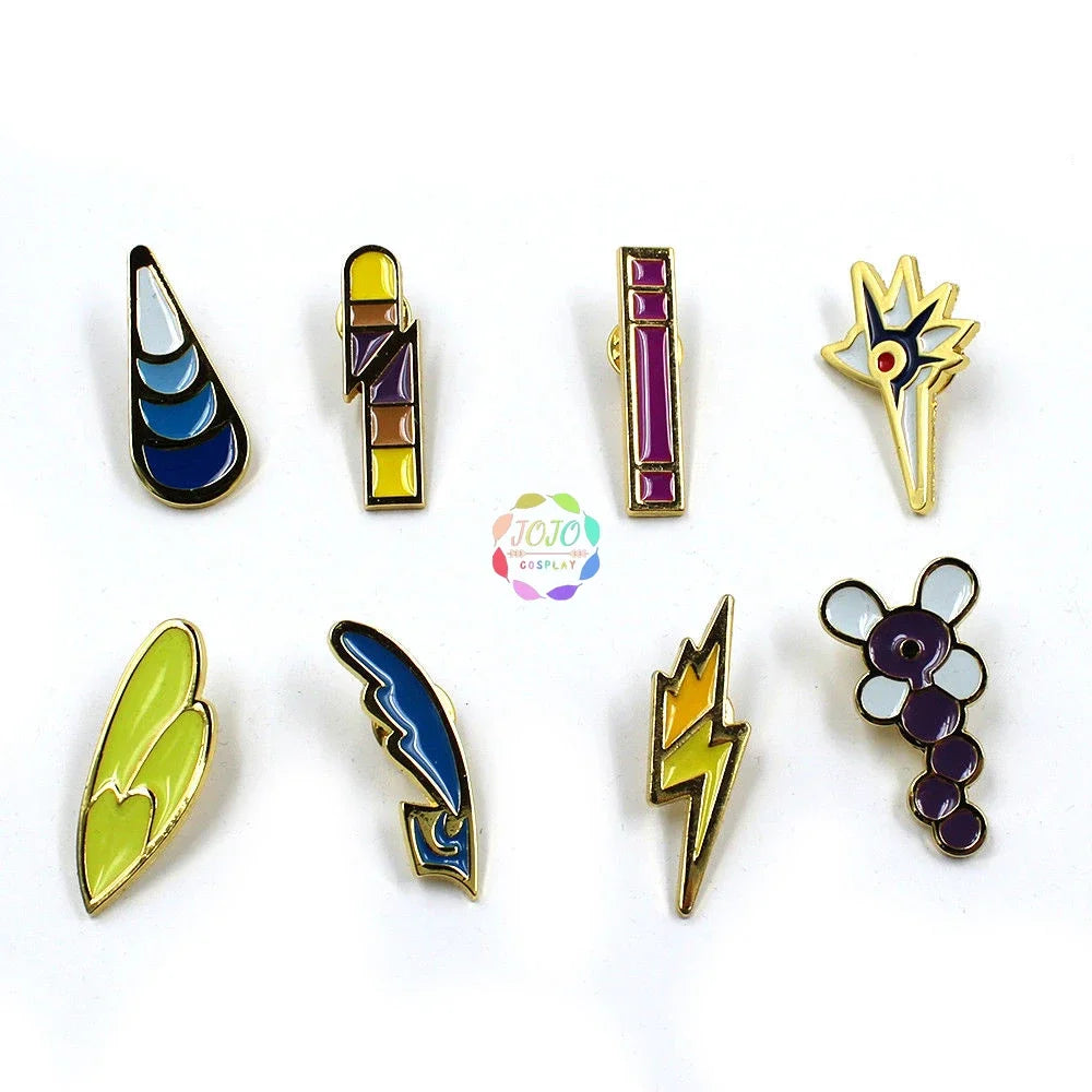 Gym Badges Kanto Johto Hoenn Sinnoh Unova Kalos League Region Pins Brooches Orange Islands Box Collection Pocket Monster