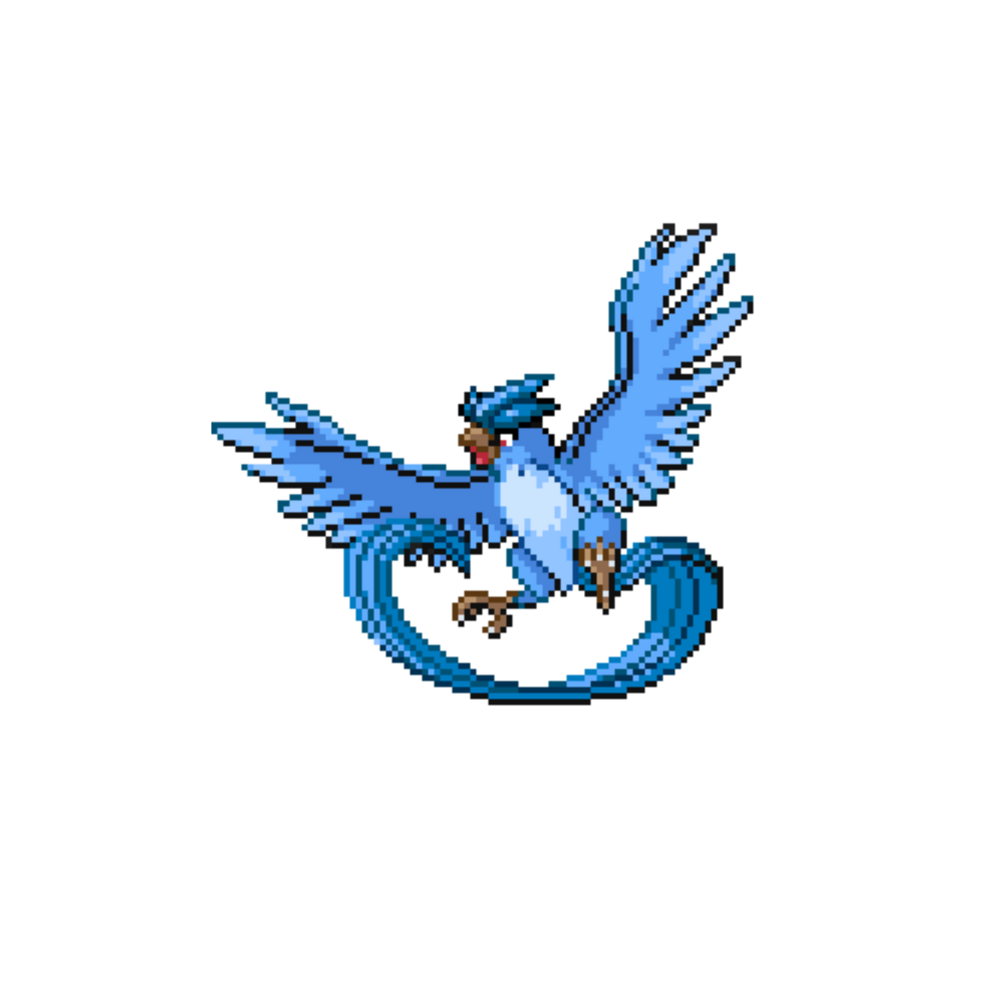 Articuno pixel art Pokemon T-Shirt with Backprint