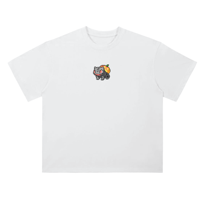 Bulbasaur Pumpkin Halloween edition - pixel art Pokemon - 100% Cotton T-Shirt