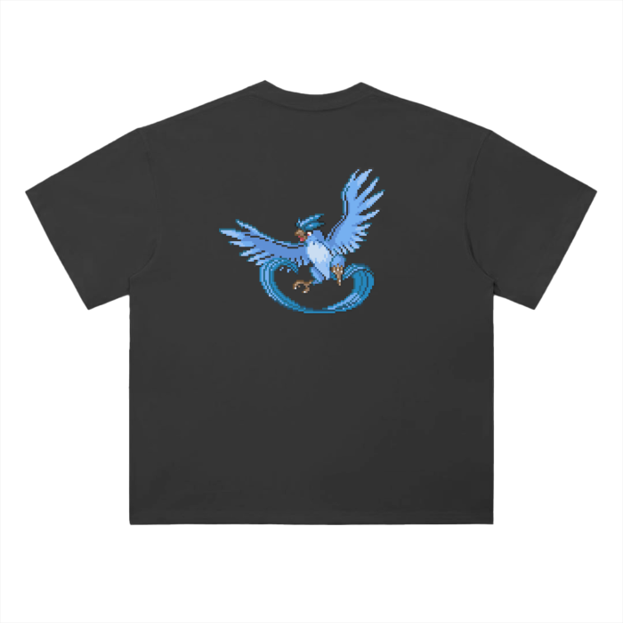 Articuno pixel art Pokemon T-Shirt with Backprint
