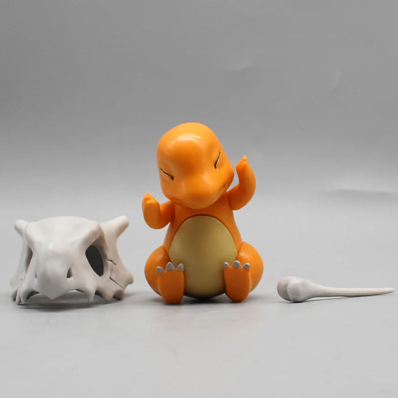 Charmander Wear A Cubone Helmet - Pokemon Figure Model