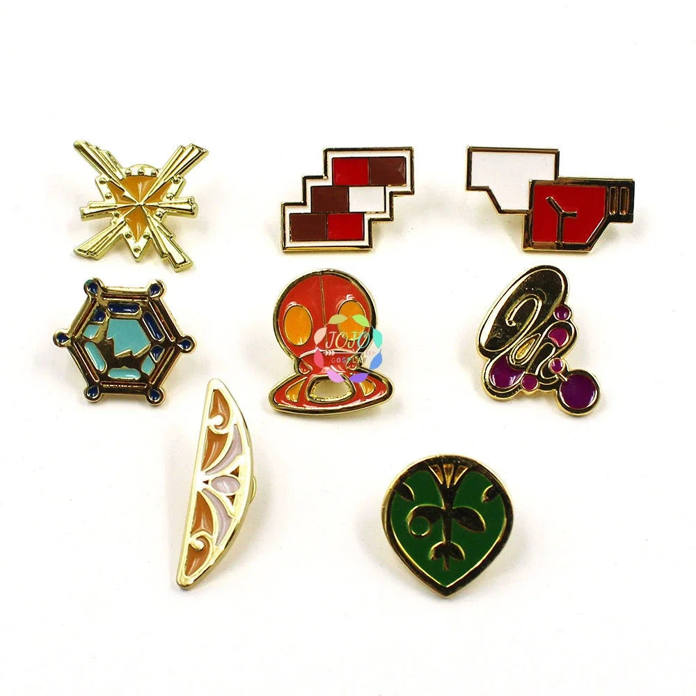 Gym Badges Kanto Johto Hoenn Sinnoh Unova Kalos League Region Pins Brooches Orange Islands Box Collection Pocket Monster