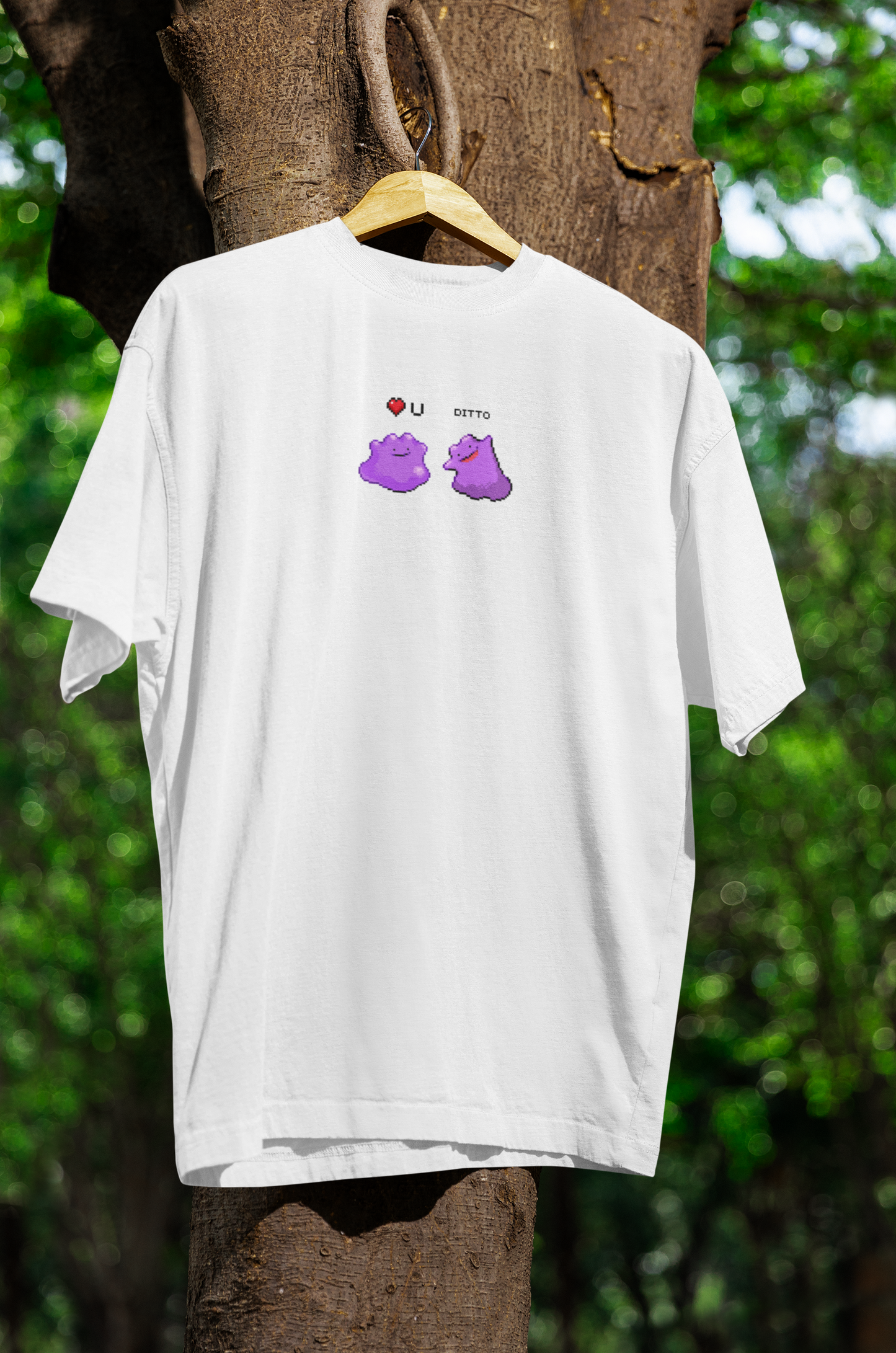 Ditto "Love you" Pokemon T-Shirt - cute pixel art - 100% cotton